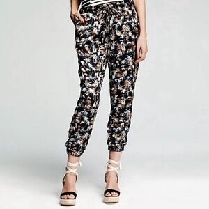 Peter Som Satin Pineapple Print Jogger Size S
